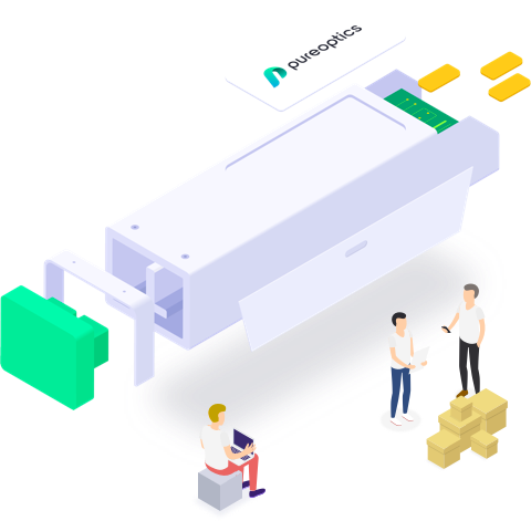 Illustration Pureoptics transceiver